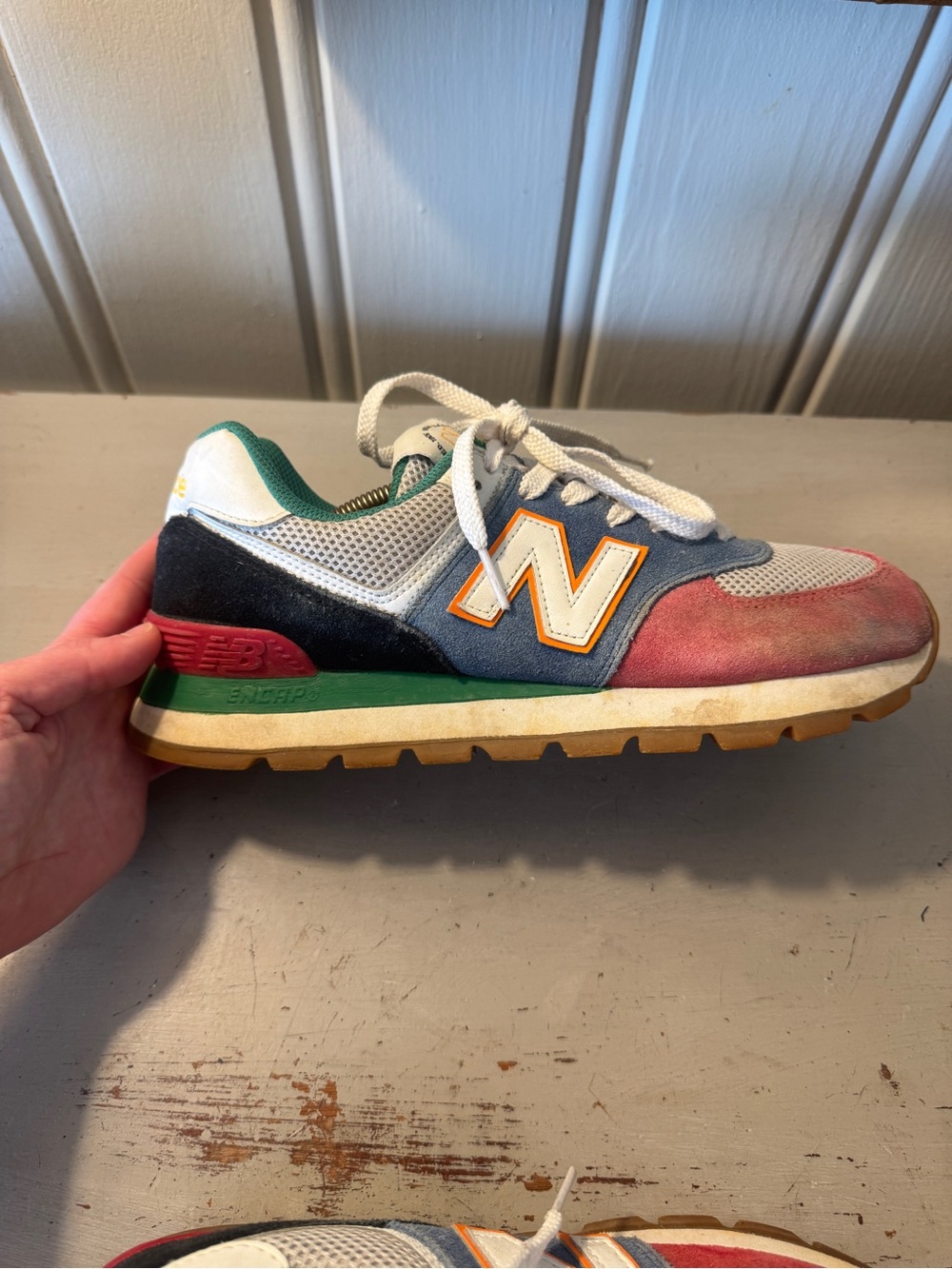 New Balance 574 Rugged Multicolor Sneakers Mens Size 9 read info - Picture 6 of 12
